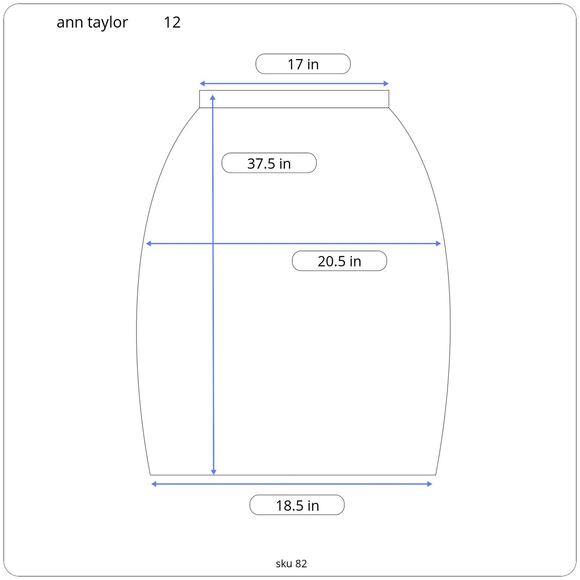 NWT Ann Taylor White & Blue Woven Skirt, Size 12 – Workwear or Casual Summer - Picture 7 of 9
